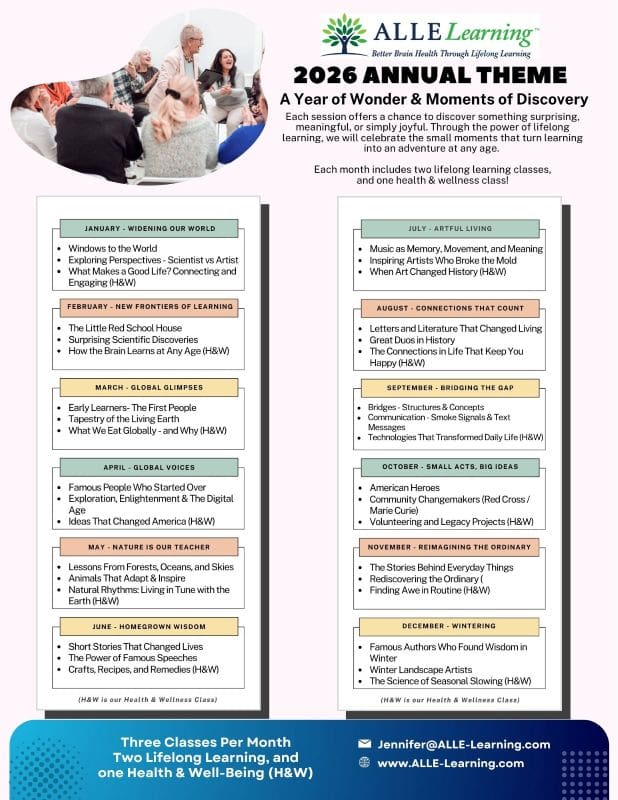 2026 ALLE Learning Calendar - THREE CLASSES 7-7-2026 2026 ALLE Learning Calendar - THREE CLASSES 12-22-2025